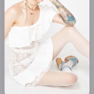 NWT For Love & Lemons Lovebird Lace Mini Dress